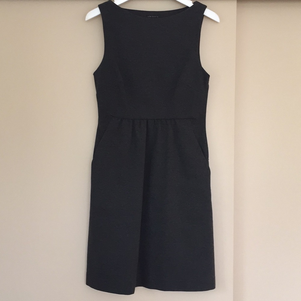 Theory dark grey jumper with back cutout